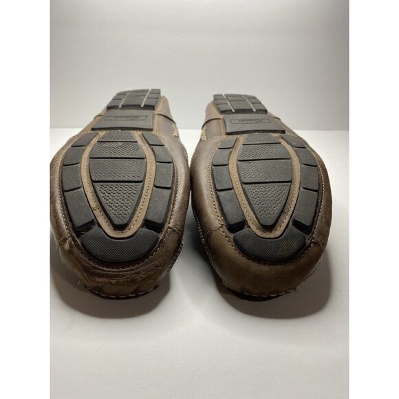 CLARKS Leather Brown Sz 11.5 M Men Driving Moccasin Loafers Slip-on Casual - Picture 3 of 12
